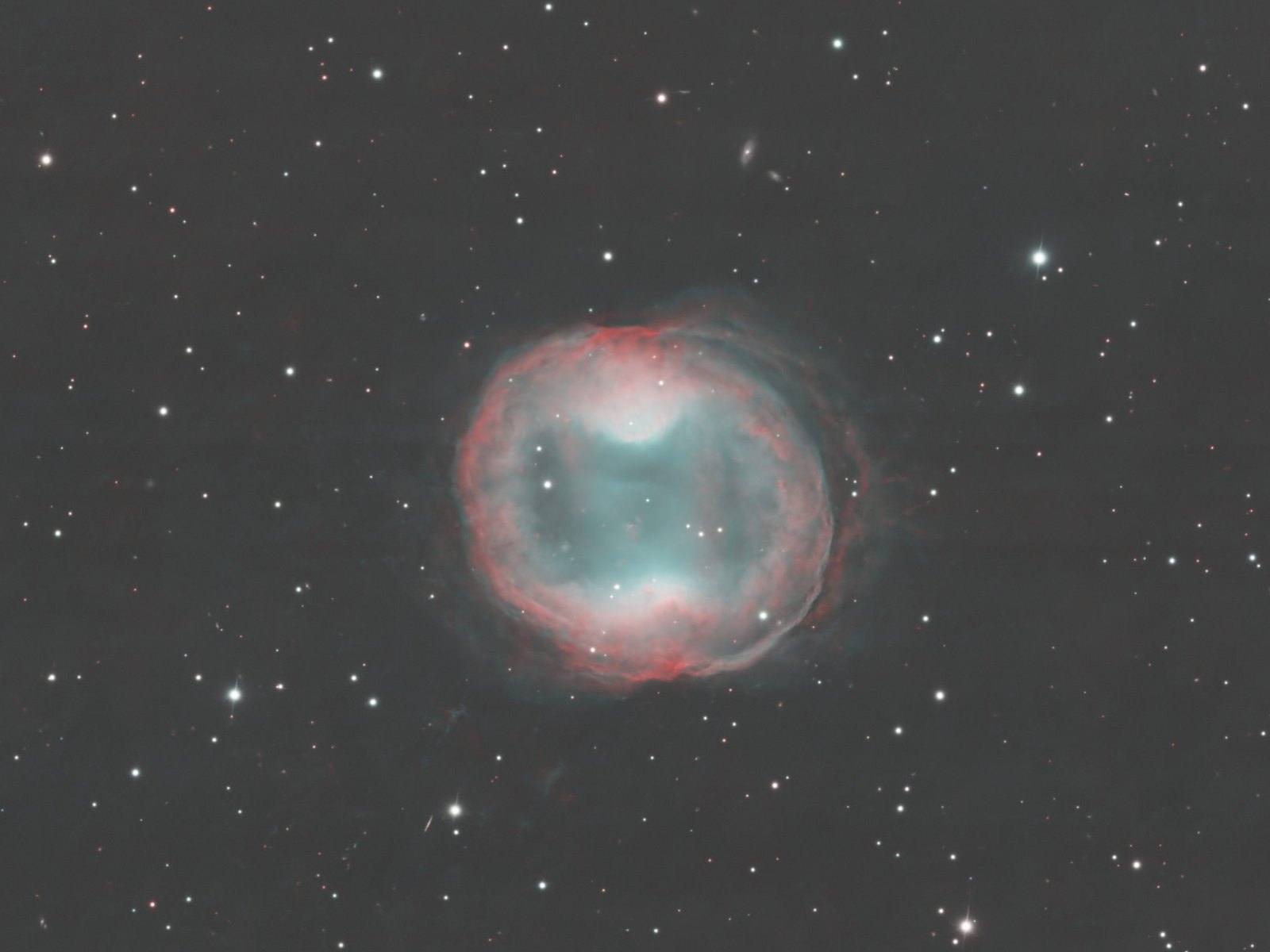 Nebulosa planetaria PK 164+31.1 en paleta HOO